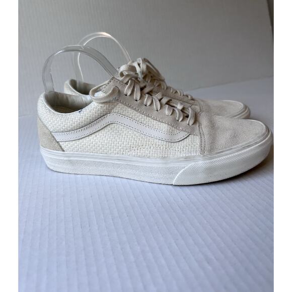 Size 7.5 - VANS Men’s Old Skool Casual Sneakers Textile/Suede Cream - Picture 6 of 16